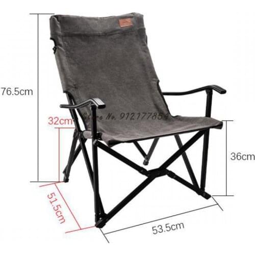 Outdoor Folding Chair Burning Fire Barbecue Aluminum Alloy Cotton Cloth Fishing Canvas Sedentary Ogawa Chair