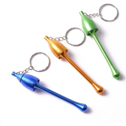 Stylish creative portable smoking keychain Bullet pendant Metal Pipe Smoking Pipes Grass For Smoking Accessories