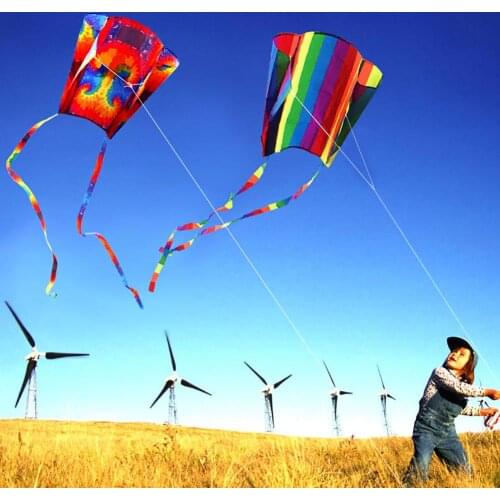 Outdoor Colorful Parafoil Long Tail Flying Kite with 30m Line Children Kids Toy For Toddle Birthday Xmas Holiday Gifts