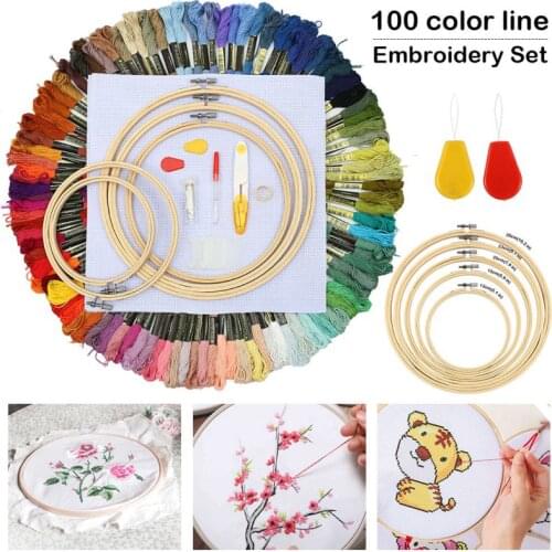 100 Colors Magic Embroidery Pen Needle Skeins Sewing Kit Embroidery Cross Stitch Needle Tool DIY Knitting Stitching Sets1