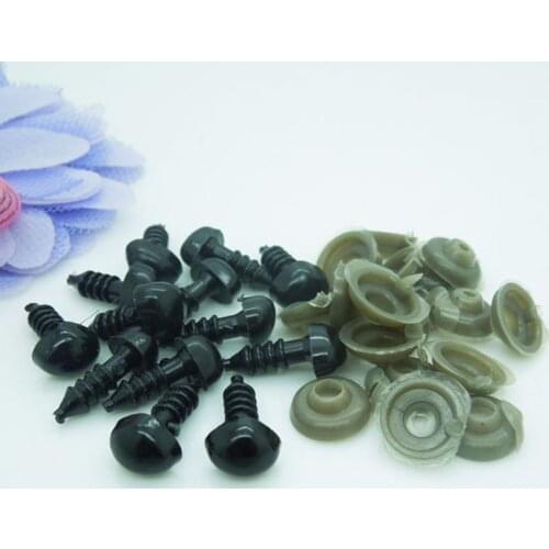 100pcs Safety Nose / Plastic Doll Noses Triangle Black Color For Bear Doll Animal Puppet Making 8.5mm*6.5mm EA127