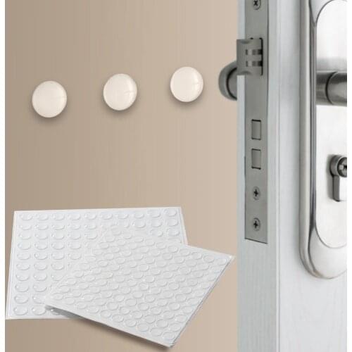 100pcs Japan Safety Shock Absorber Door Handle Mute Door Stoppers Wall Protection Security Waterable Transparent Wall Protectors