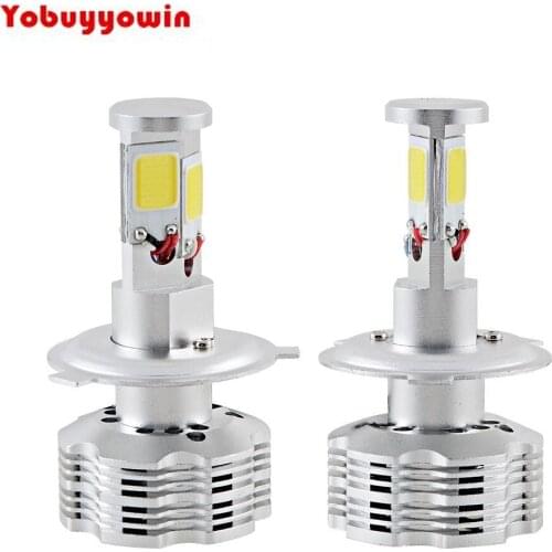 2Pcs Car Styling 120W 12000lm COB LED Headlight Kit H4 HB2 9003 Hi/low beams White Bulb No Error Canbus Automobile Headlight