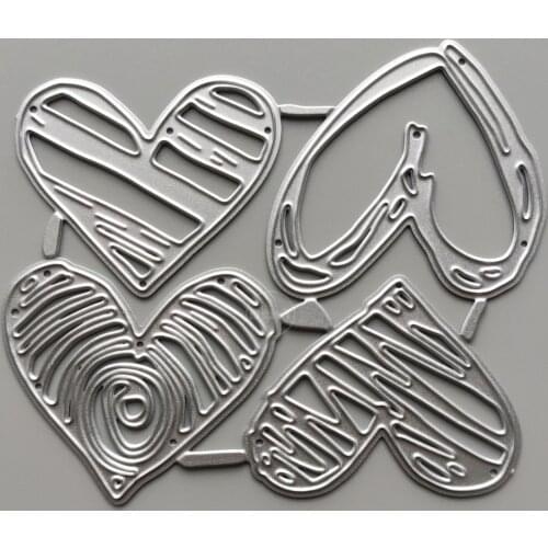 2021 Heart Metal Cutting Dies DIY Scrapbooking Paper Photo Album Crafts Mould Cards Embossing Mold Stencils for Decor
