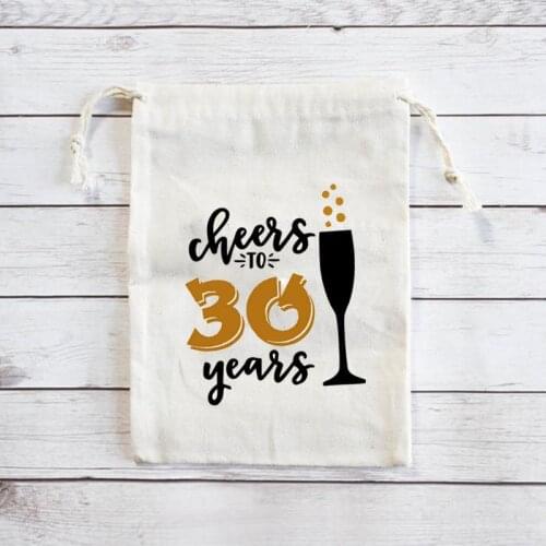 5pcs Cheers to 30 Years Hangover Recovery Kit Bag Dirty Thirty 30th Birthday Party Decoration Supplies candy gift Present bag