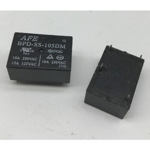 50pcs BPD-SS-105DM 4-pin silver contact 16A relay 5VDC instead of hf7520 hm808f