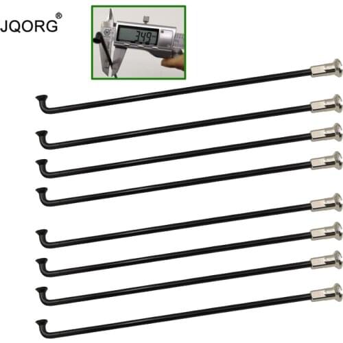 9 G 3.5 mm Black Color J-bend Motorcycle Spokes 304 Stainless Steel Material 9 K Motocross Wheel Spokes With Sliver Brass Nipple