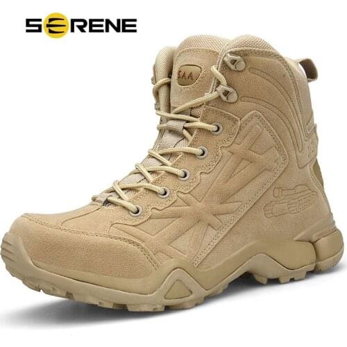 2019 Men Boots Military Boot Quality Special Force Tactical Desert Combat Ankle Boats Big Size Army Safety Motocycle