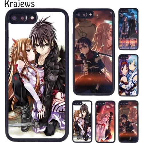 Krajews Sword Art Online TPU Phone Case For iPhone 5 6S 7 8 Plus 11 12 Pro X XR XS Max Samsung Galaxy S6 S7 EDGE S8 S9 S10 PLUS