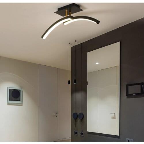 Black/Gold Modern LED Ceiling Lights for bedroom bedside Aisle corridor balcony Entrance Modern Ceiling Lamp for home lighting