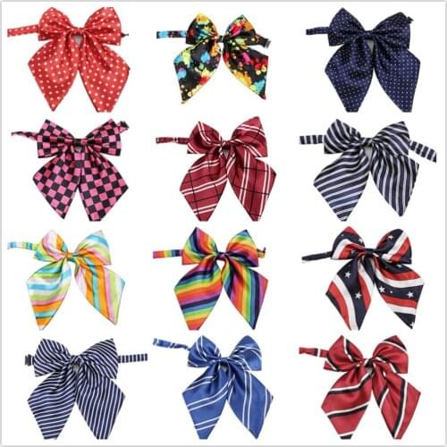 HOOYI Women Butterfly Stripe Bow Ties Business Bowtie Work Neckwear