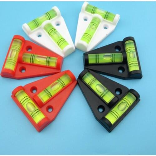 Mini Spirit Level Measurement Instrument T-type Spirit Level Bubble Measuring Device Triangular Plastic Indicator for Car Use