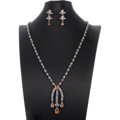 Janekelly 4pcs Bridal Zirconia Full Jewelry Sets For Women Party, Luxury Dubai Nigeria CZ Crystal Wedding Jewelry Sets