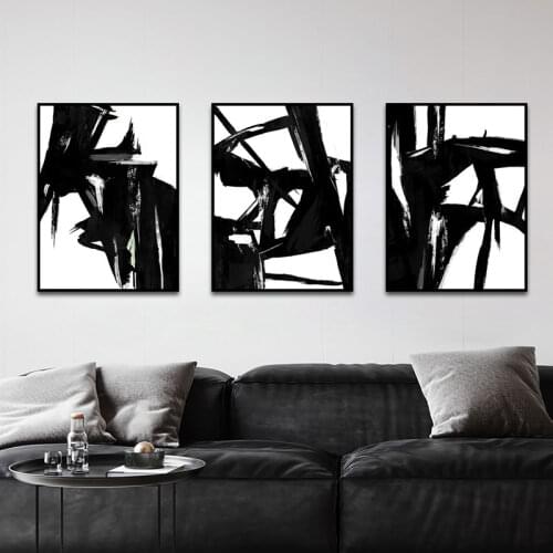 Black and White Plant Canvas Painting Nordic Art Posters and Prints Large Abstract Wall Pictures for Living Room Home Decoration