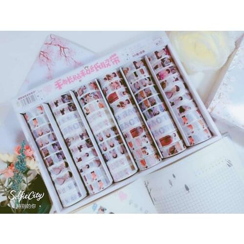 3PC Washi Tape Chen Qing Ling Japanese Paper Adhesive Tape Wang Yibo Xiao Zhan Lan Wangji Wei Wuxian Hand Account Decor Stickers