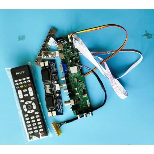 Kit for LTM240CT04 1920X1200 30pin AV TV USB DVB-T2 DVB-T Digital LCD Controller board 4 CCFL Panel HDMI VGA 24"
