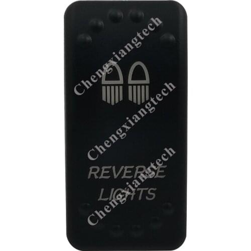 Laser Etched -REVERSE LIGHTS- Led Backlit Rocker Switch Cap for Car Boat Truck Rv Switch Auto DIY Replacing, Cover Only