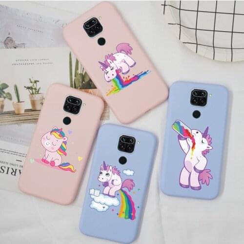 Cute Unicorn Case For Xiaomi Redmi Note 10 Pro 9 9S 10S 8 8T 7 8A 9A 9C 9T Redmi K20 K30 Mi A3 Note10 Mi 11 Lite Cover Silicone