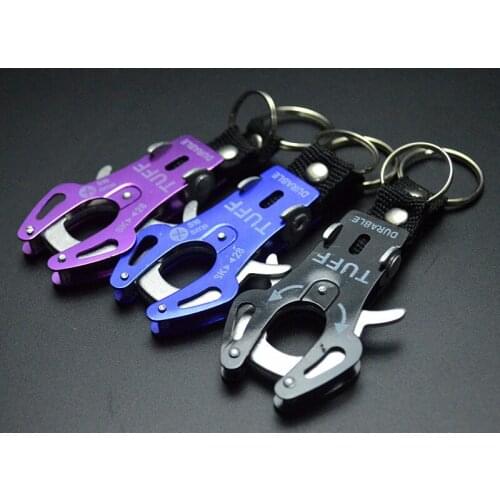 Out door Multifunctional camping aluminum alloy quick hanging middle ring key ring middle mountaineering buckle hanging card