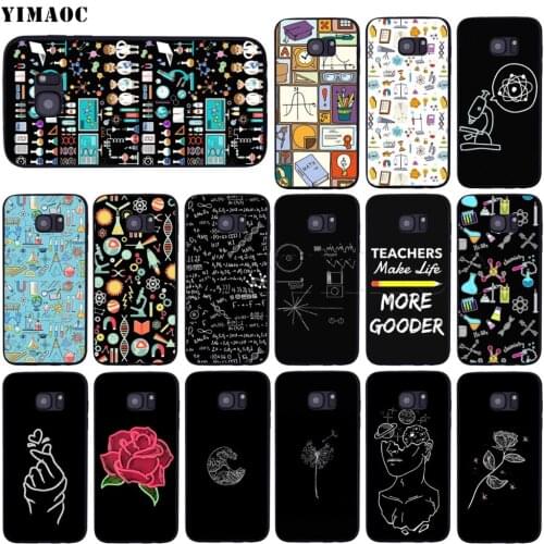 YIMAOC Science Studies Icon Soft Silicone Case for Samsung Galaxy S6 S7 Edge S8 S9 Plus A3 A5 A6 Note 8 9