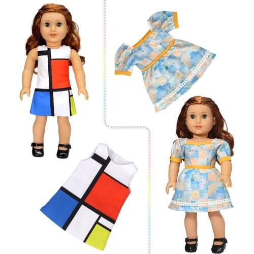 Clothes for doll fit 45 cm American doll accessories Fashion dresses, suspenders, Swimsuit shoes Girls gift