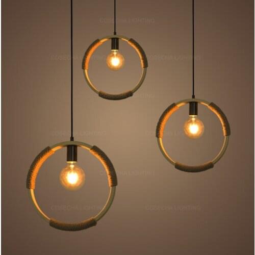 Small bamboo pendant light retro single suspension hanging light nordic american loft creative pendant lights for bar restaurant