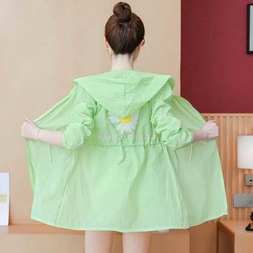 Casual Sunburn Cream Clothing Womens Middle and Long 2021 Summer Korean Loose Clothing Students Anti Dunne Jas