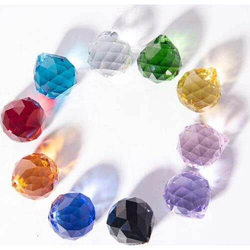 40MM Crystal Ball Clear Crystal Prisms Suncatcher Chandelier Crystals Pendants Accessories DIY Bead Curtain Hanging Ornament
