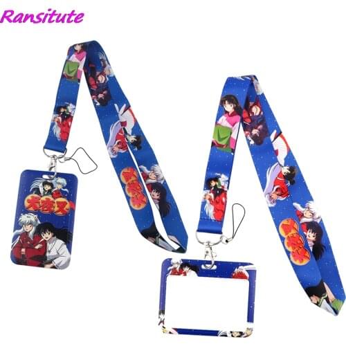 Ransitute R1983 Anime Cool Figure Lanyard Card Holder Student Hanging Neck Mobile Phone Lanyard Badge Subway Access Card Holder