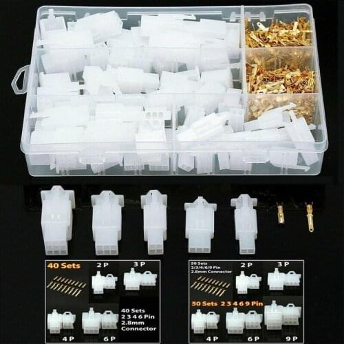 580pcs 2.8mm Automotive Electrical Wire Connector 2/3/4/6/9 Pin Motorcycle Car Plug Male Female Cable Terminal SN-28B Pliers