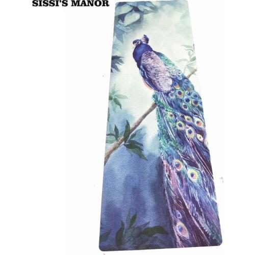 Folding Natural Rubber Yoga Mat eco-friendly slip-resistant Hot Yoga best yoga mat for hot yoga Fitness Gym mat Peacock