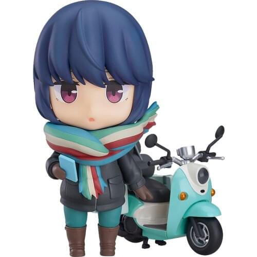 Sway Camping Shima Rin Motorcycle Anime Figures Desktop Ornaments Pvc Model Cartoon Toy Collectible Model Toys Q Version Figure