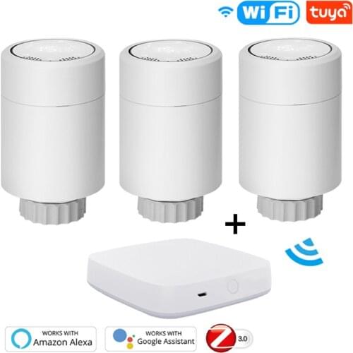TUYA Zigbee3.0 WiFi TRV Thermostat Thermostatic Radiator Actuator Voice Control
