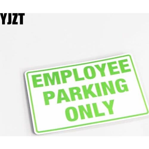 YJZT 14CM*8.9CM For High-quality EMPLOYEE PARKING ONLY Decoration Car Sticker Decal PVC 13-0387