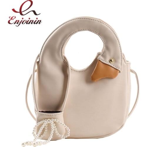 Fun Cartoon Goose Shape Shoulder Bag for Women Fashion Black Purses and Handbags Female Party Clutch Designer Crossbody Bag New