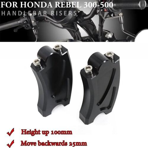 Handlebar Risers Handle Bar Lift Clamp Adapters for Honda Rebel CMX 500 300 CMX500 CMX300