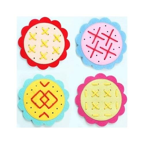 ZY DIY Pretty 8 Color Blooming Sunflowers Printed Felt Children handmade Nonwoven Decoration DIY Felt Fabric Gift