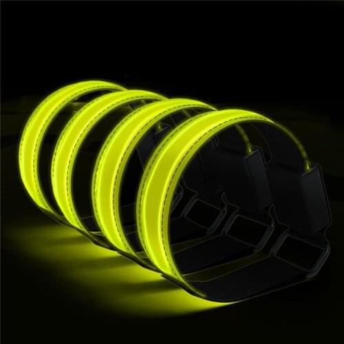 1Pc Cycling Reflective Strips Warning Armband Reflector Wristband Bicycle Bind Strap Pants Hand Leg Sport Tape Bike Safety Alert