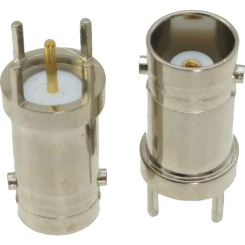 10pcs Connector BNC female jack pin solder PCB mount straight RF COAXIAL