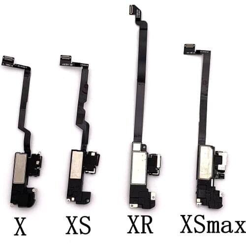 10Pcs Ear Earpiece Flex Replacement For iPhoe X Xs Max XR XSM Proximity Light Sensor Sound Earphone Speaker Flex Cable Assembly