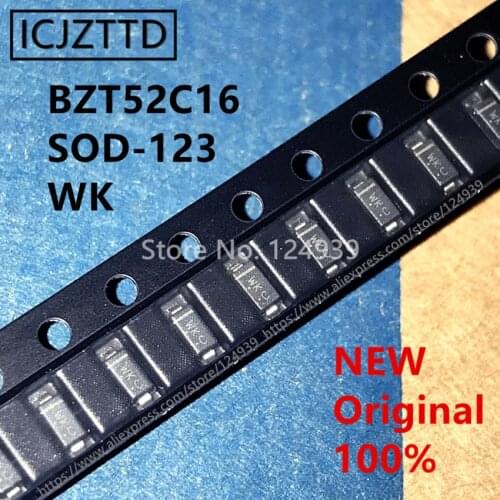 100PCS 0.5W SOD123 BZT52C2V4 BZT52C7V5 BZT52C8V2 BZT52C9V1 BZT52C10 BZT52C11 BZT52C12 BZT52C13 BZT52C15 BZT52C16 BZT52C18 18V