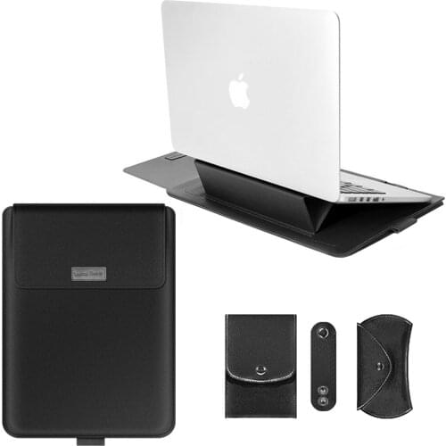 15 Inch Laptop Stand Holder for Macbook Pro 16 Case Multi-Function Laptop Sleeve Bag for Xiaomi Lenovo Dell Huawei Matebook Case