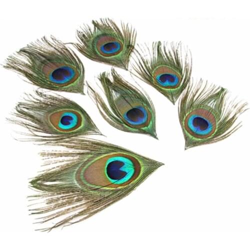20Pcs Real Peacock Feather Eye Trimmed 10-15CM/4-6" Peacock Feathers for Crafts Wedding Feathers Decoration Carnaval Assesoires