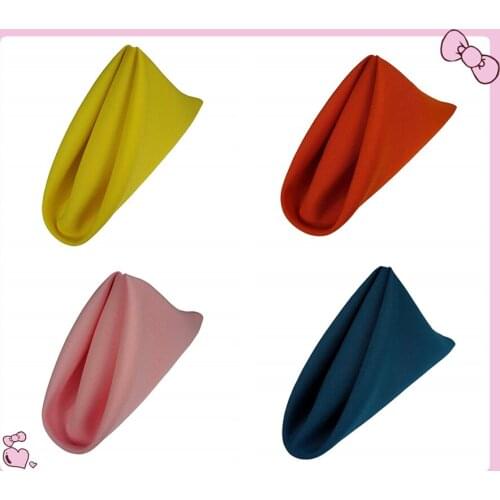 45cm×45cm Yellow Polyester Plain Table Napkins For Wedding Party Hotel Home Decor