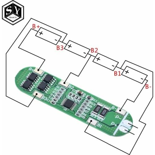 1PCS Great IT 4S 14.8V 12A Li-ion Lithium Battery 18650 Charger Protection Board 16.8V