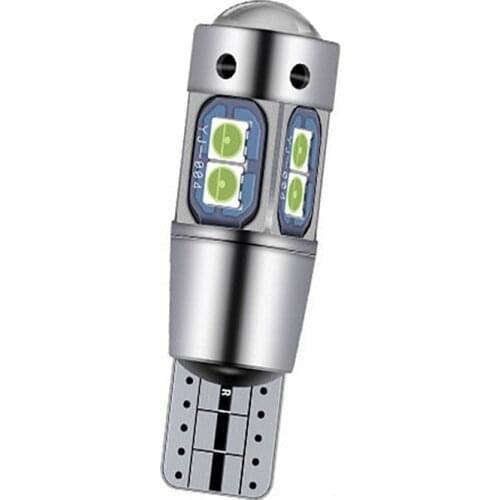 50PCS New T10 LED Car Parking Light Super Bright 10 SMD 3030 LED W5W 2825 Motor Interior Reading Dome Lamp Wedge Tail Side Bulb