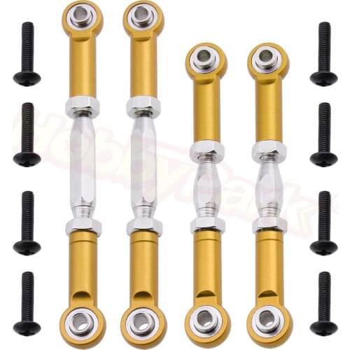Aluminum Adjustable Front Steering Linkage & Rear Upper Linkage Replace 33205 33206 For Himoto Tanto E10XB Buggy RC Car Parts