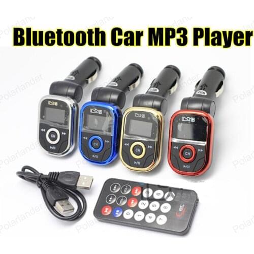 Car MP3 Player BluetoothHandsfree FM Transmitter With Remote Control HD Loosless + LCD Screen + Support TF Slot