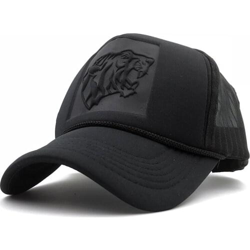 2018 new Hip Hop Black leopard Print Curved Baseball Caps Summer Mesh Snapback Hats For Women Men casquette Trucker Cap