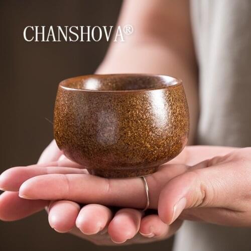 CHANSHOVA 80ml Chinese retro style Handmade Simplicity Coarse pottery coffee tea cup China ceramics cups H497